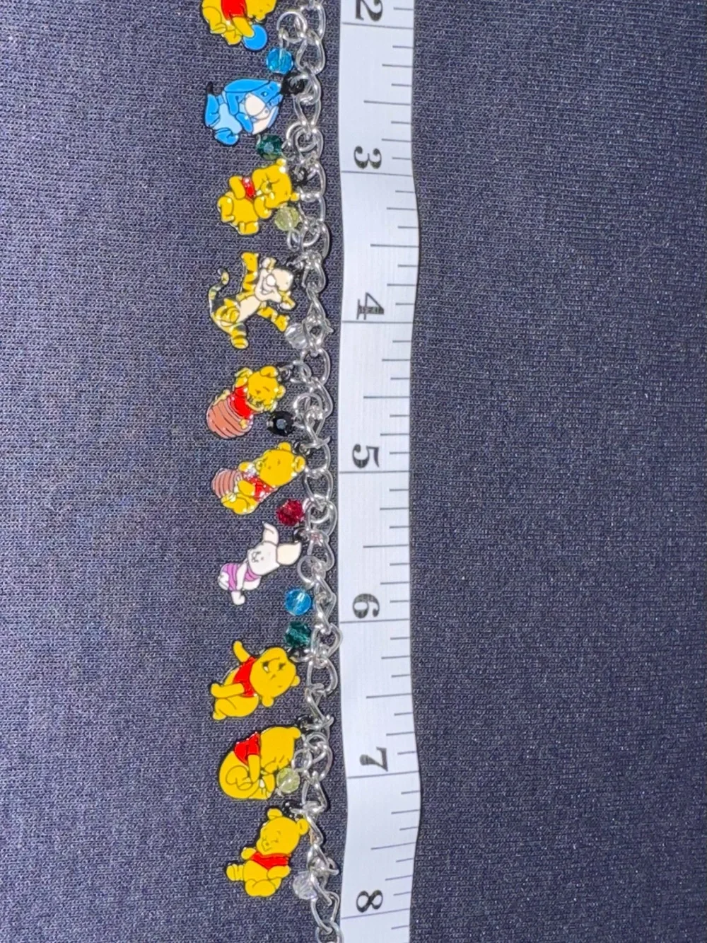 Disney Winnie the Pooh Multi-Charms Silver Tone Charm Bracelet